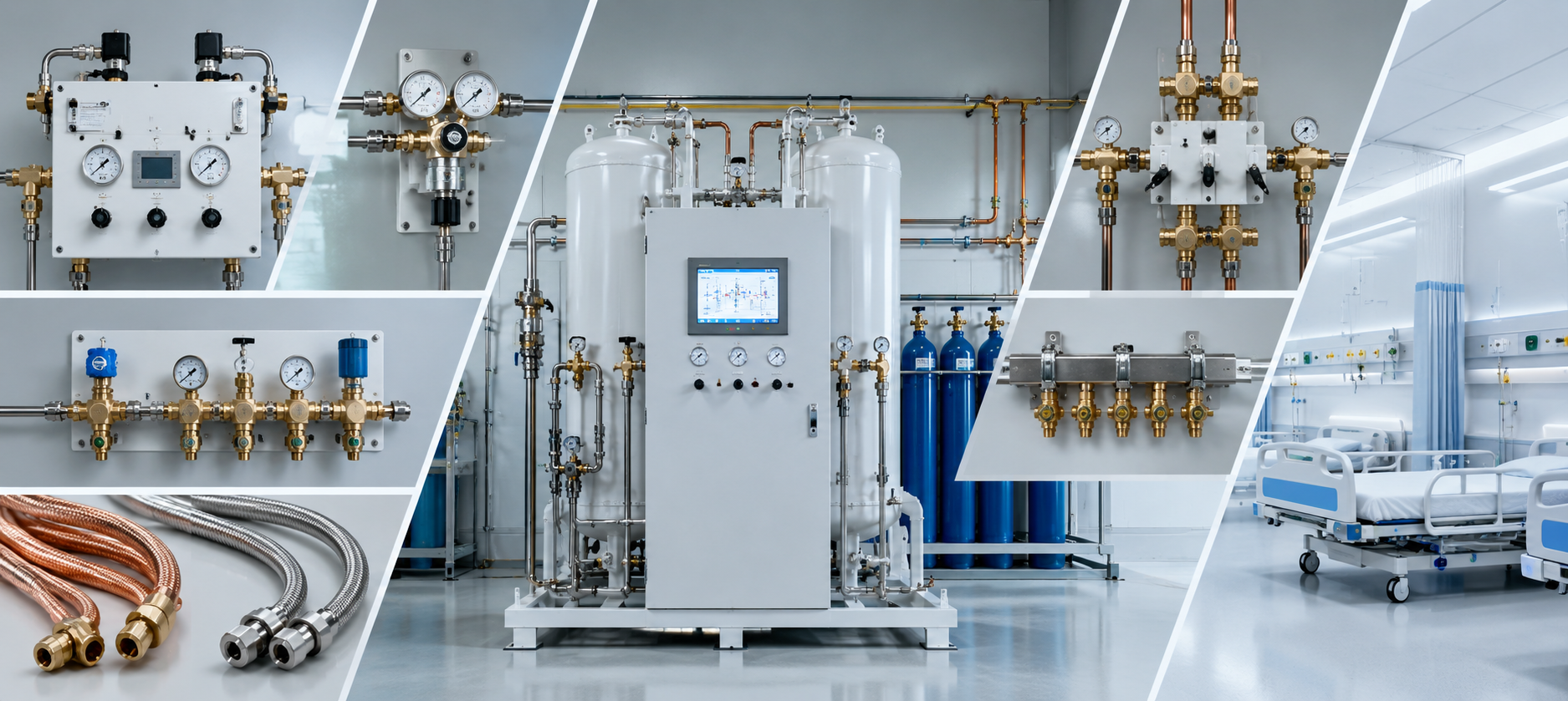 <p><strong>MEDİKAL GAZ SANTRALİ</strong><br />
Y&uuml;ksek Basın&ccedil; D&uuml;ş&uuml;r&uuml;c&uuml; -&nbsp;Changeover -<br />
Kollekt&ouml;r - Likit-T&uuml;p &Ccedil;Evrim &Uuml;nitesi -<br />
Esnek Bakır ve Esnek Paslanmaz&nbsp;</p>
